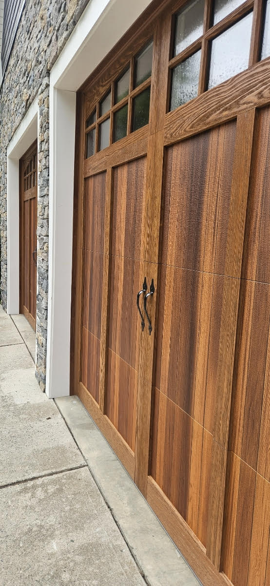 custom wooden garage door, south hadley garage door installation