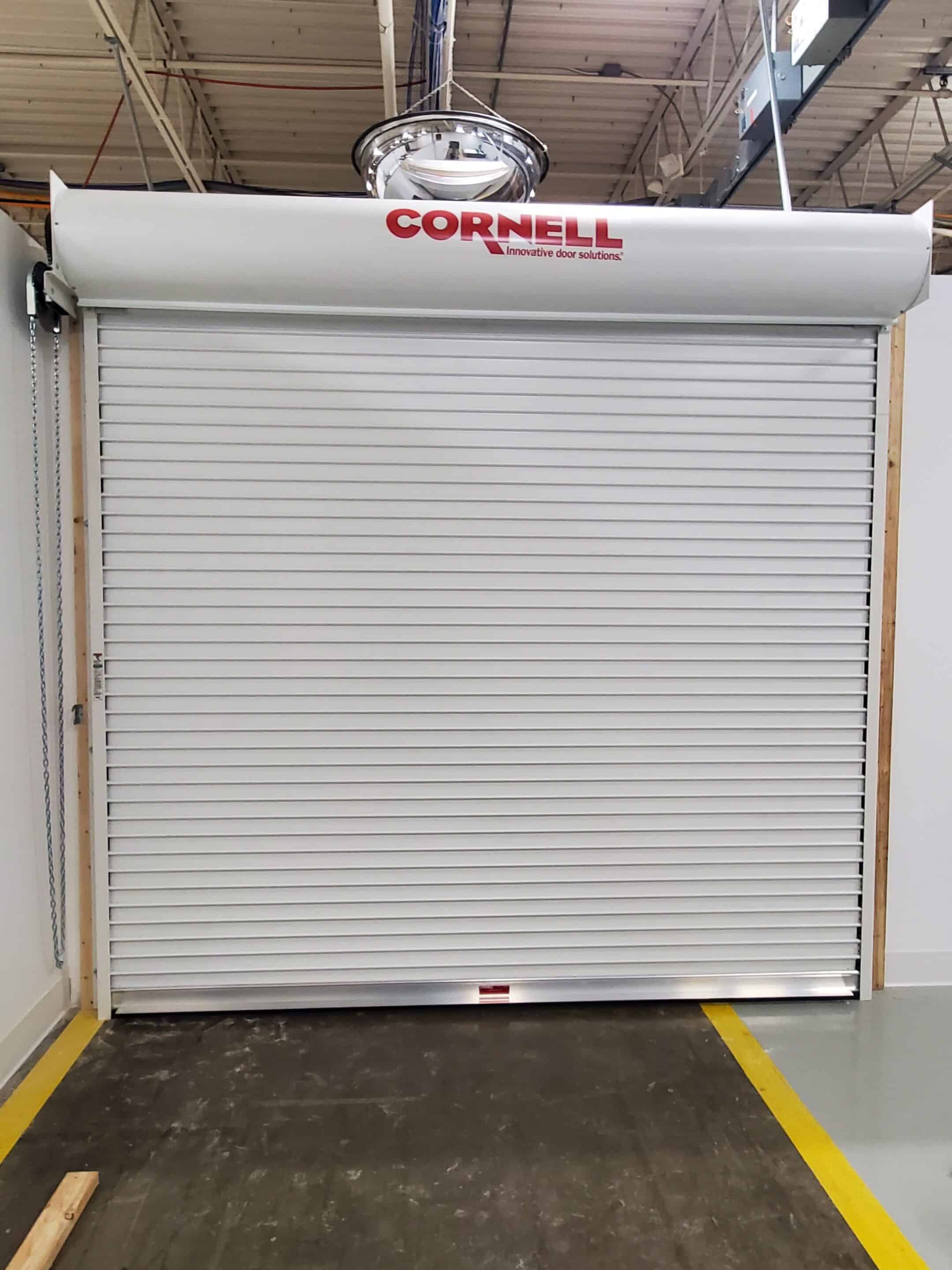 cornell garage door in warehouse setting
